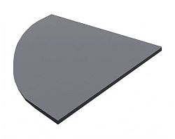 Rohový nadstavec k stolu Lift, šedý/hnedý%